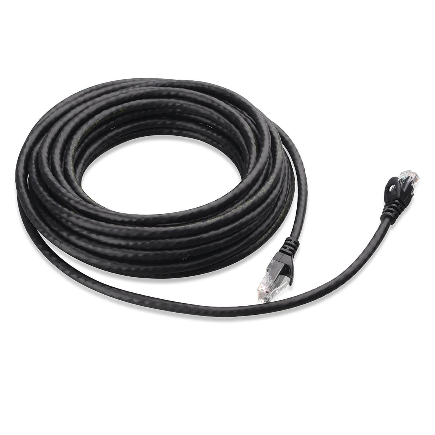 25FT Cat6 Ethernet Cable Round Black