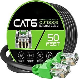 50FT Outdoor Cat6 Ethernet Cable