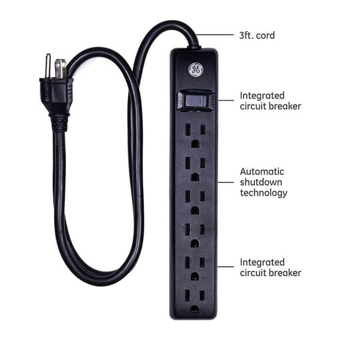 6 outlet Surge Protector Power Strip