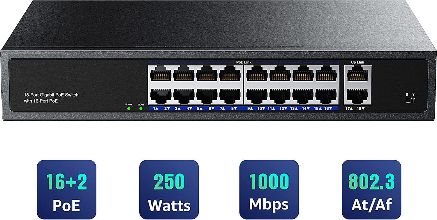 Amx 18 Port POE Gigabit Switch